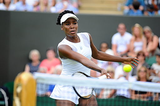 34 year old Venus Williams won her first round match in three sets [via wimbledon.com]