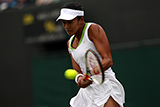Anne Keothavong connects on a backhand.