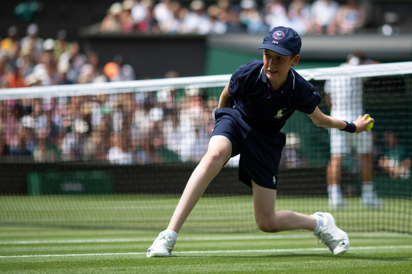 Front row seat Ball Boys and Girls at Wimbledon The Championships