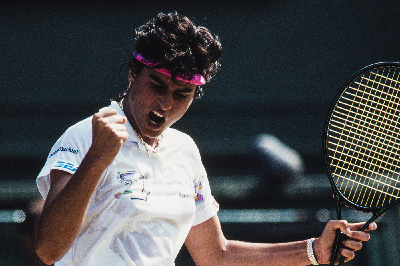Monica Seles serves as she competes in the U.S. Open Tennis tournament in  New York, September 2, 1995. Seles is a Yugoslav-born, ethnic Hungarian,  American former world number one professional tennis player